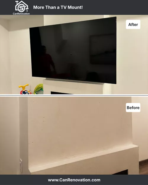 TV Mounting Above Fireplace Project in Toronto