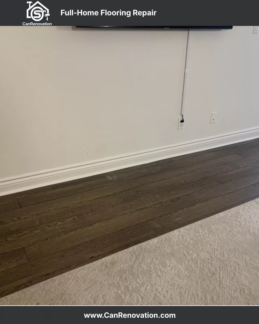 Restored Hardwood Flooring After Repair