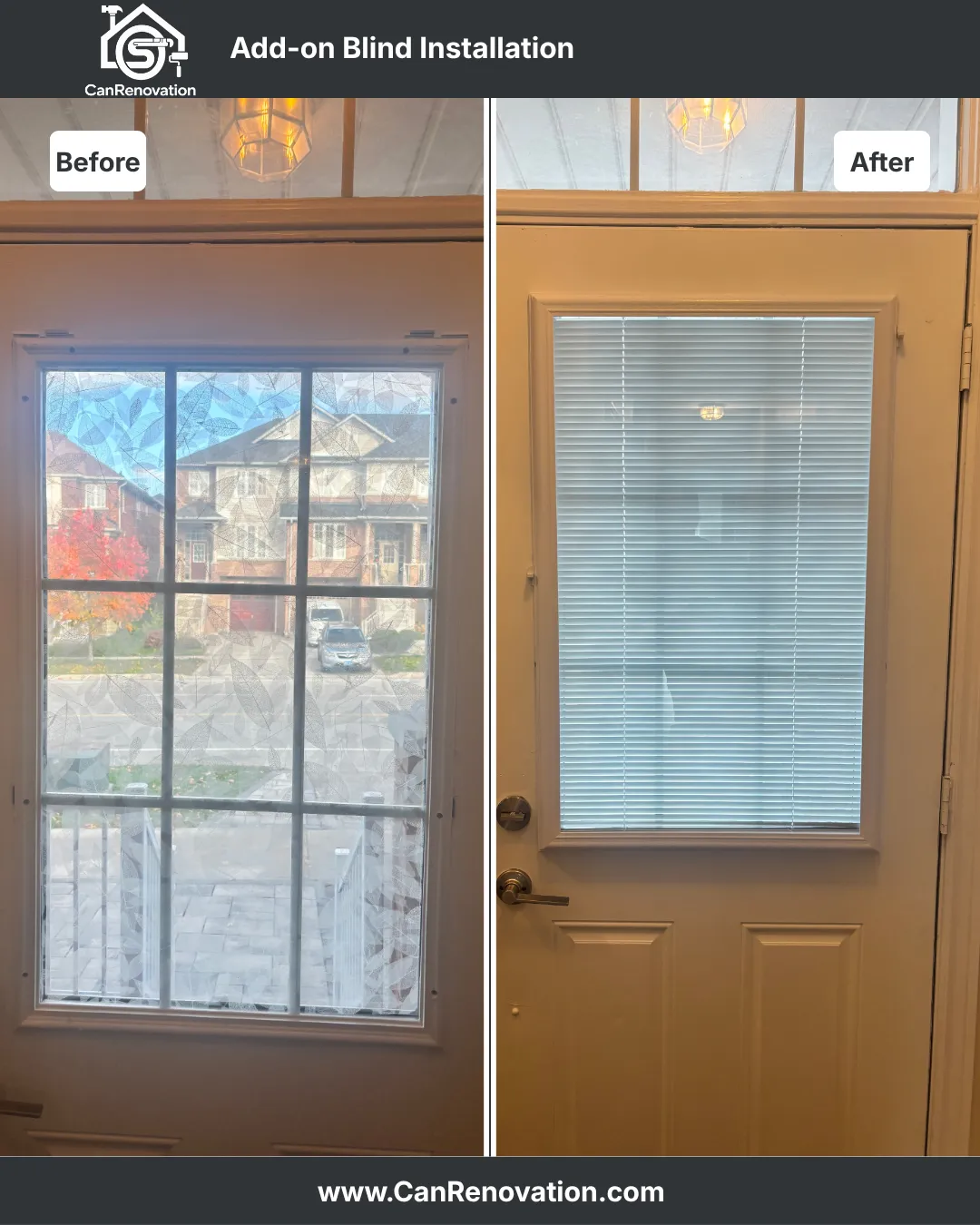 Add-on Blind Installation